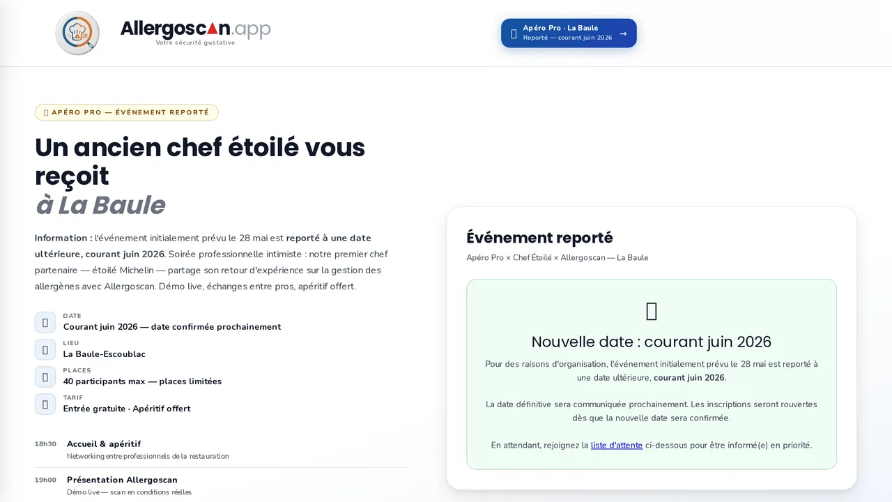 Aperçu du site AllergoScan